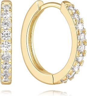 Gold Hoop Earrings 14K Gold Earrings for Women