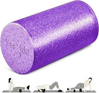 Yes4All High-Density EPP Round Back Roller Foam, Foam Roller for Yoga, Pilates & Stretching - 12, 18, 24, 36 inch