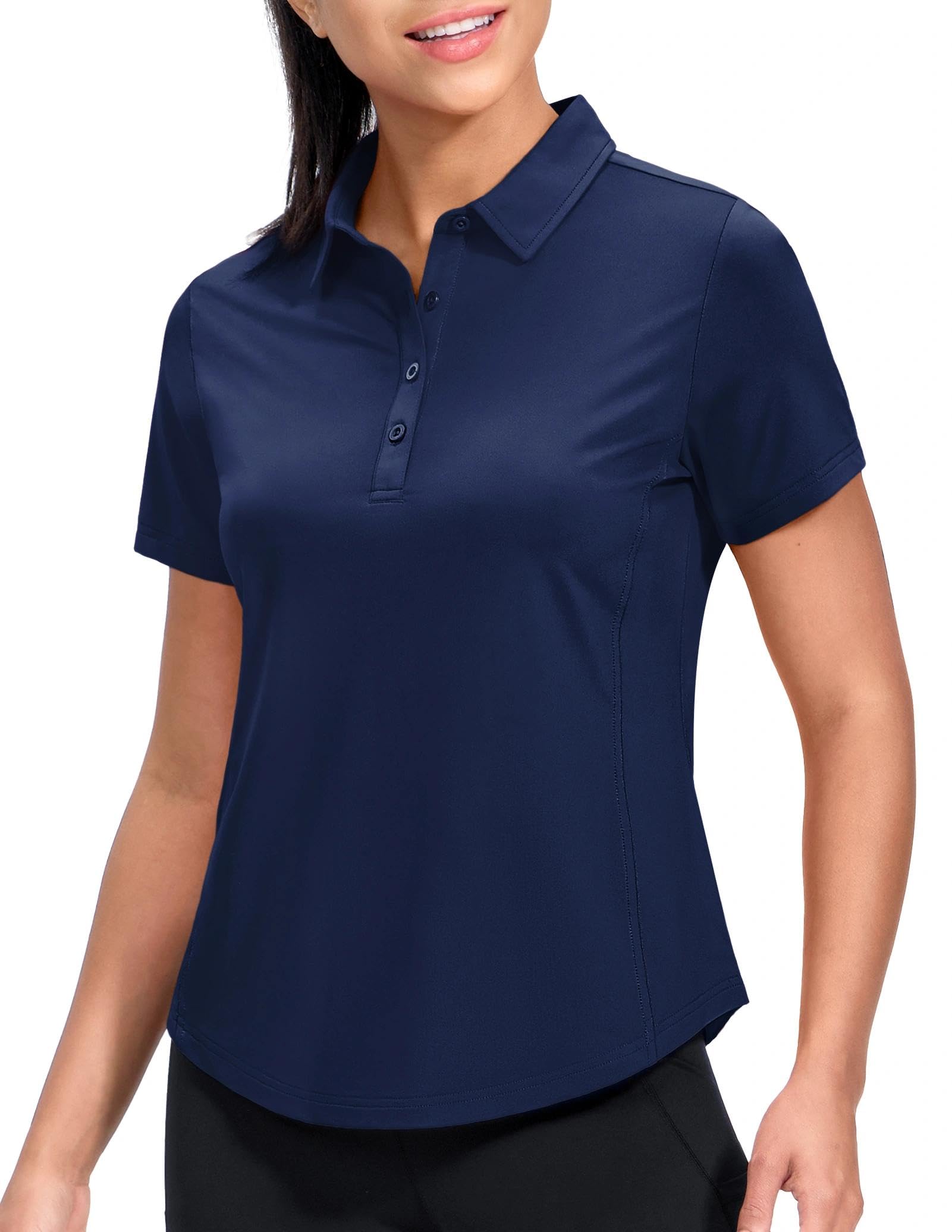 MIER Womens Golf Polo Shirts Short Sleeve Quick Dry Sun Protection Active UV Shi