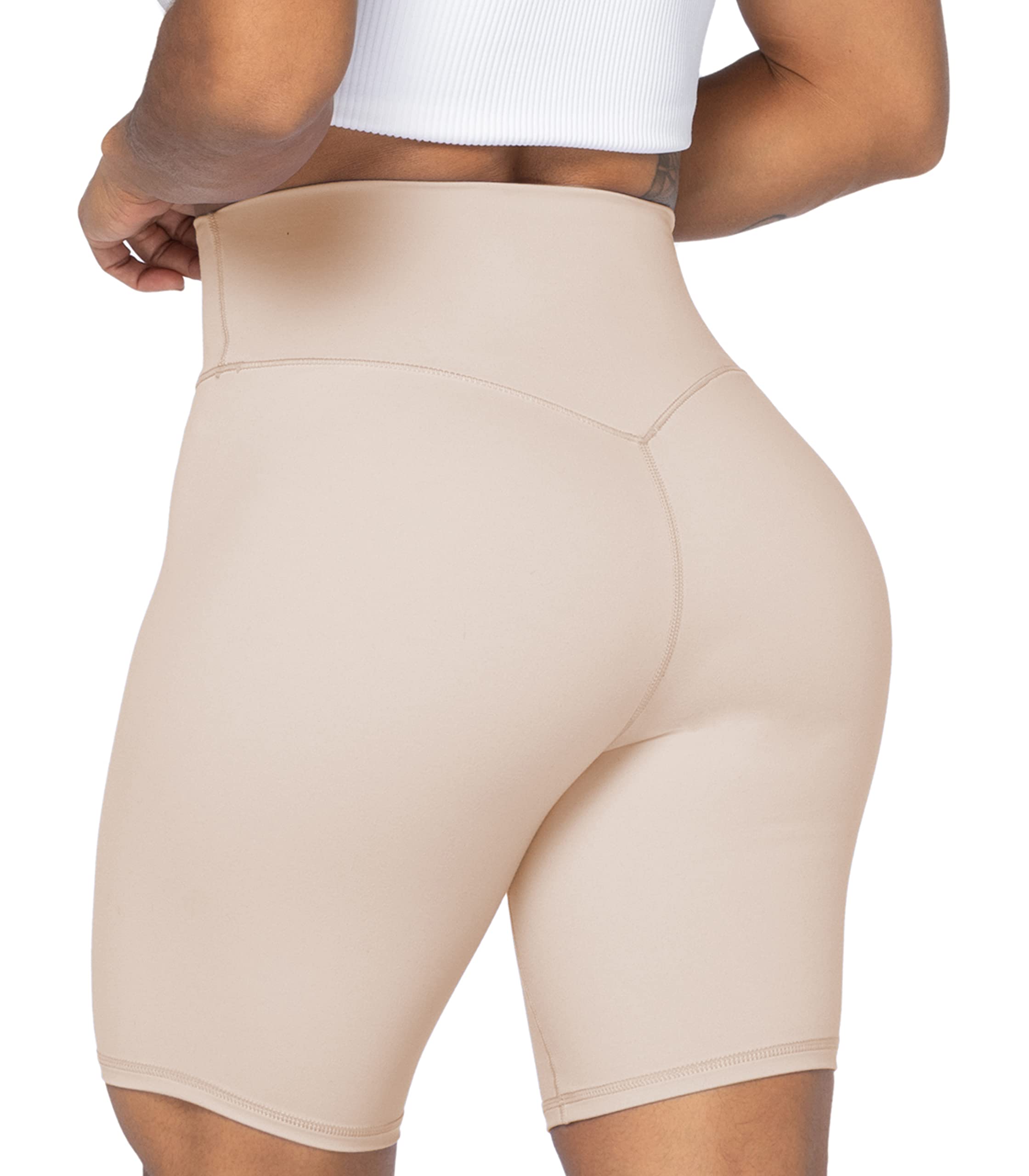 Sunzel Women Seamless Front High Waist Tummy Control Yoga Shorts Fitness Shorts