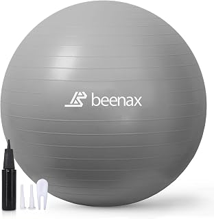Beenax Exercise Gym Ball 55cm 65cm 75cm - Anti-Burst, Fitness & Pregnancy