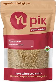 Yupik Organic White Quinoa, 1 kg, Non-GMO, Gluten-Free, Kosher, Vegan, Raw White Grains, Unsalted, Oil-Free, Plant-Based Protein, Source of Fiber, Great Replacement for Rice & Pasta
