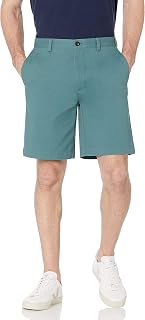 Amazon Essentials Men's Classic-Fit 9" Cotton Twill Chino Shorts with Button-Through Pockets