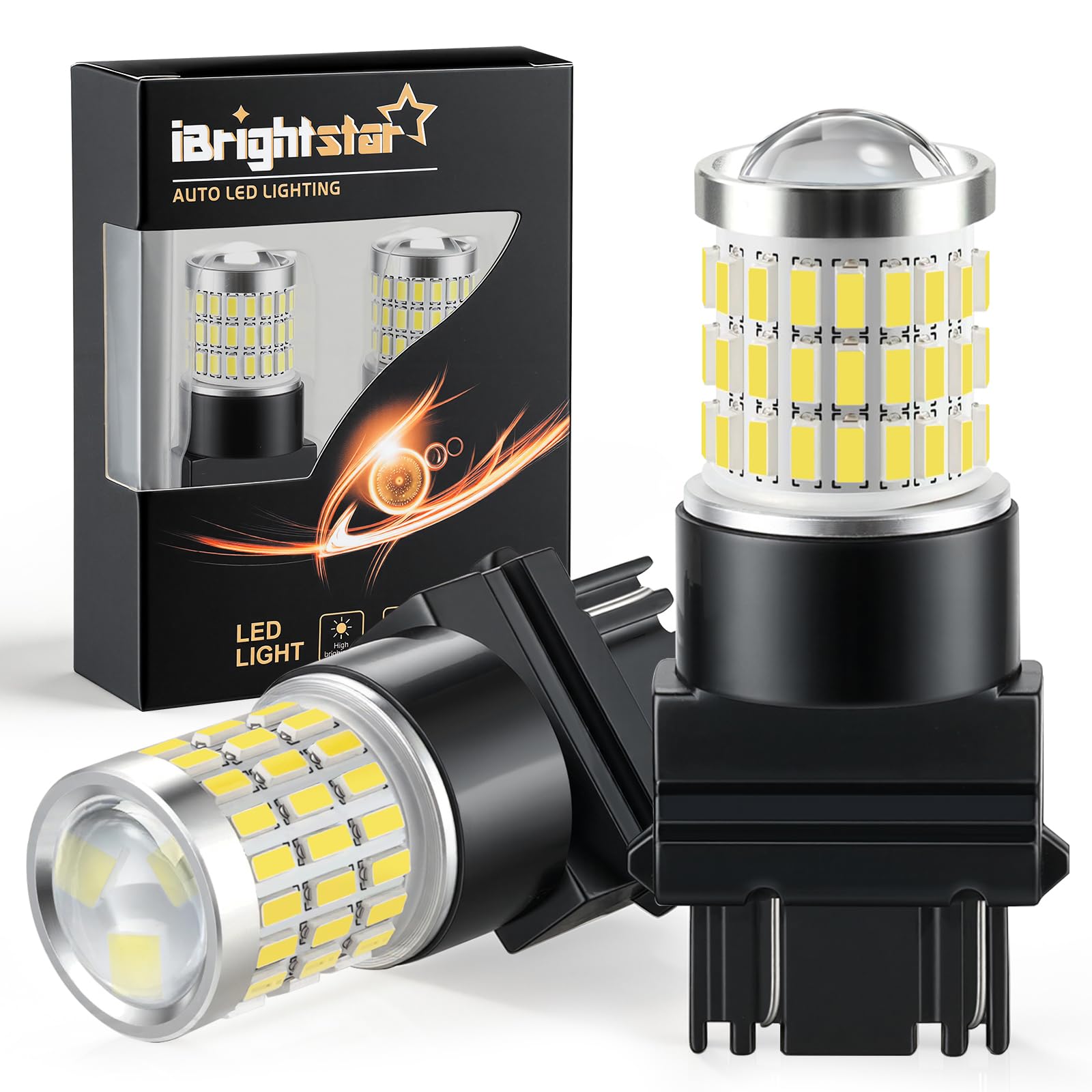iBrightstar 3157 LED Bulb White, 4157 3156 LED Reverse Light Bulbs Super Bright 