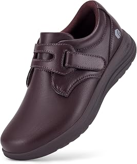 FitVille Scarpe Larghe Donna in Pelle Leggere e Comode per Passeggio per Piedi Sensibili