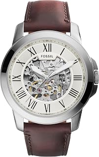 Fossil Grant Automatic with Brown Leather Strap for Men ME3099