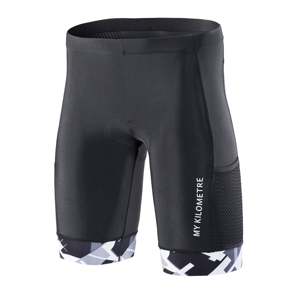 MY KILOMETRE Mens Triathlon Shorts with Adjustable Drawstring Easy Reach Leg Poc