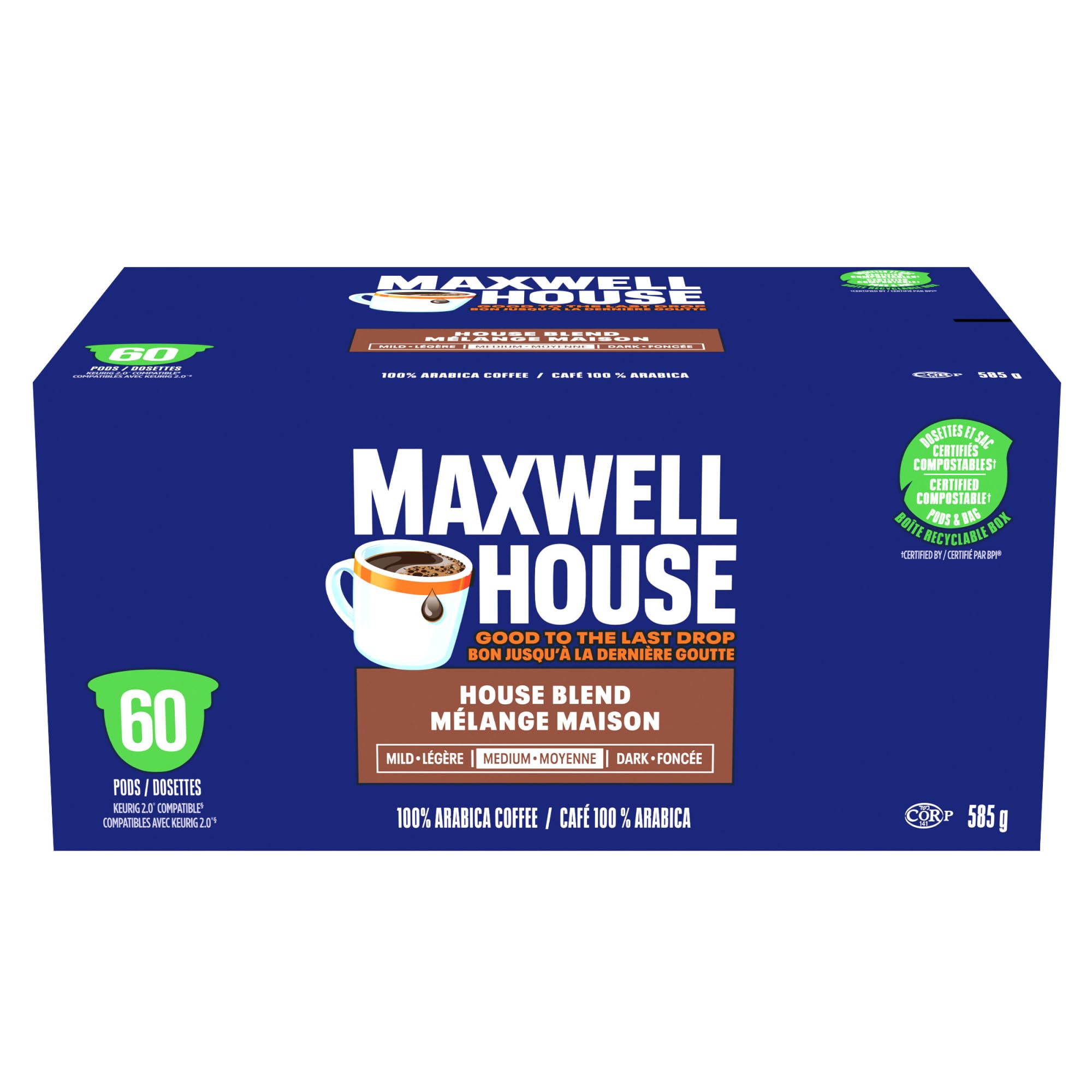 Maxwell House, House Blend Coffee, 60 K-Cup pods