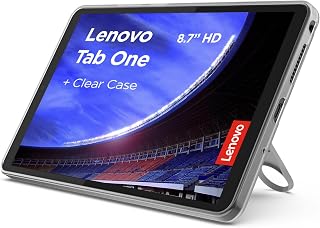 Lenovo Tab One Android Tablet | 8.7 inch HD Display | MediaTek Helio G85 | 4GB RAM | 64GB | Wi-Fi 5 | Clear Case
