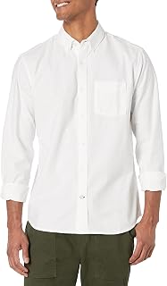 Gap V-LS Standard Oxford Button-Down Shirt, White, XX-Large Men's
