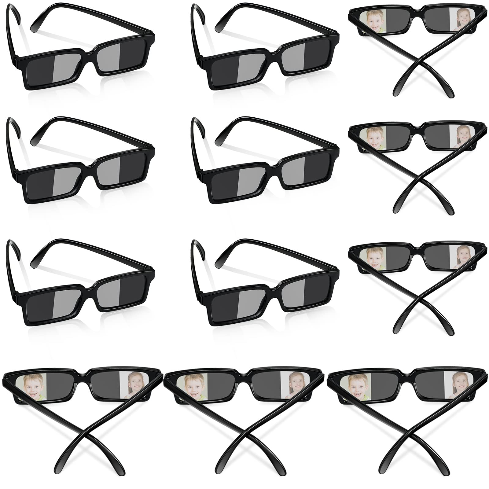 12 Pack Rear View Mirror Sunglasses Real Detective Glasses for Kids