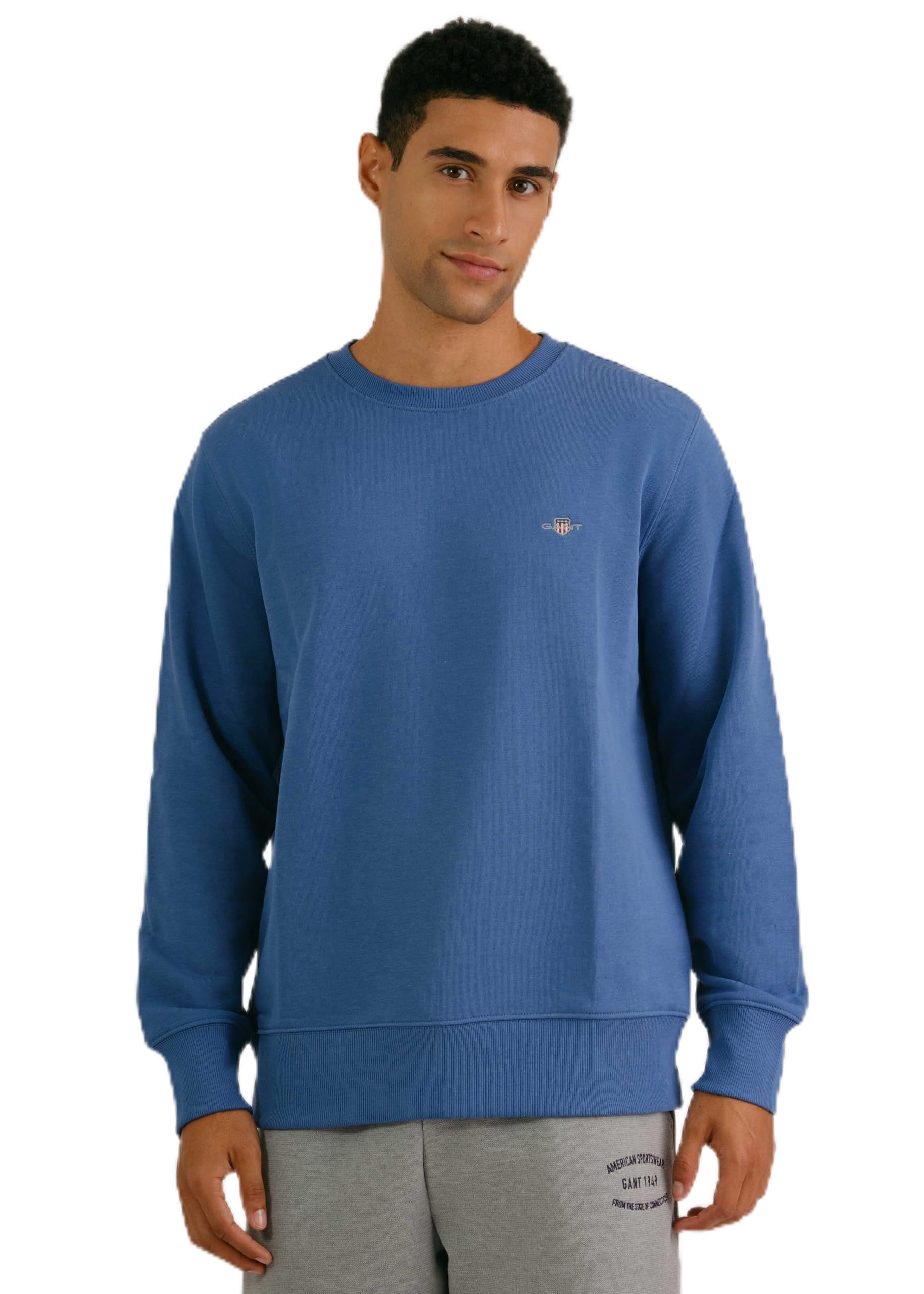 GANT Men's Sweatshirt with Regular Shield, Fresh Blue