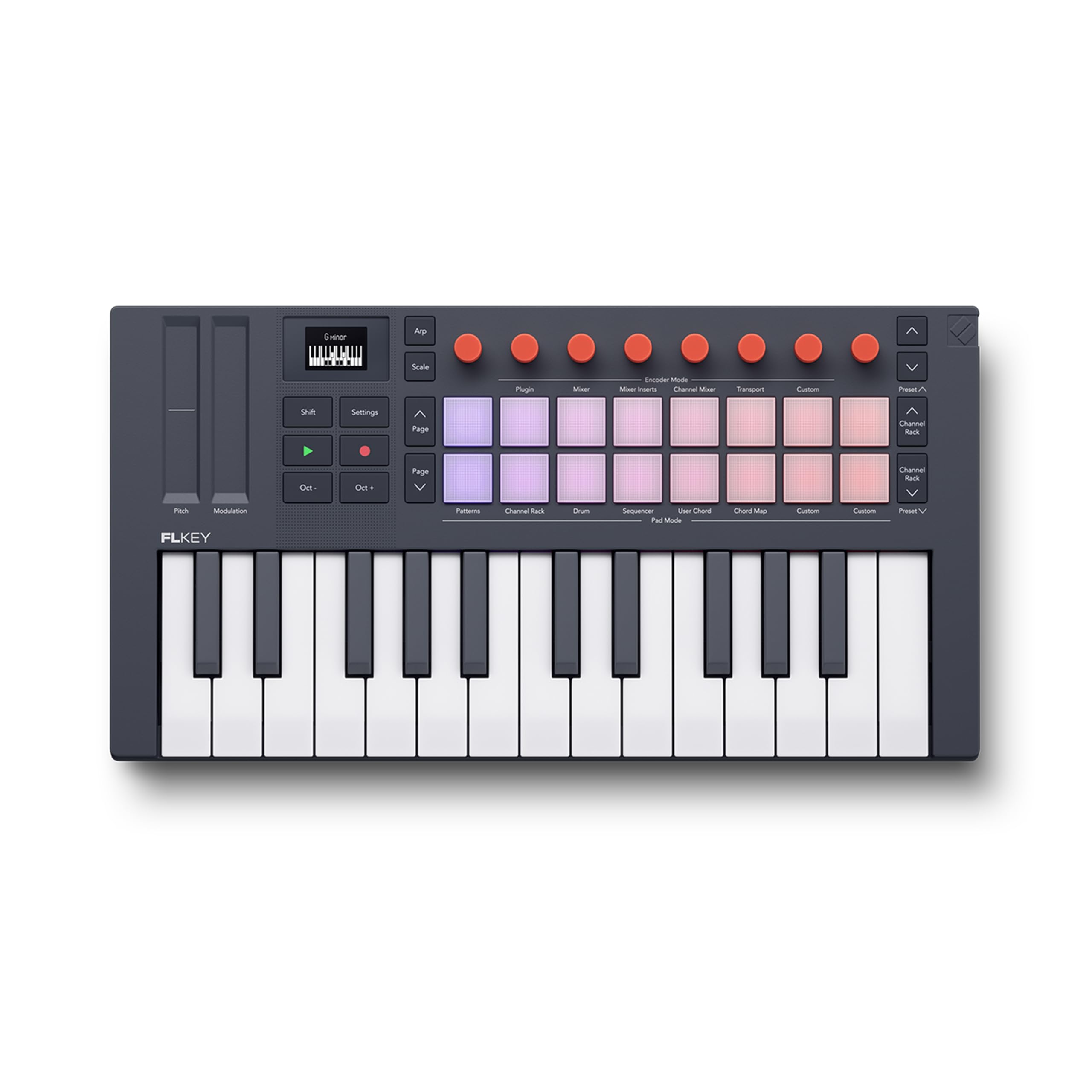 Novation FLkey 2 Mini 25 USB MIDI Controller Keyboard | USB-C, 25 Mini Keys, 16 