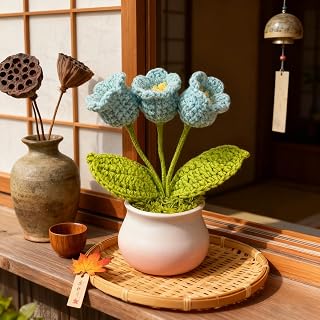 Sky Blue Lily of the Valley in Vase | Fancy Whispering Bells Accent