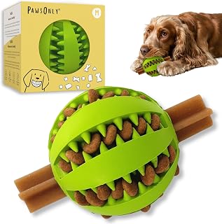 PawsOnly | Dog Treat Ball | Interactive Toy | Medium Green, 1 Pack