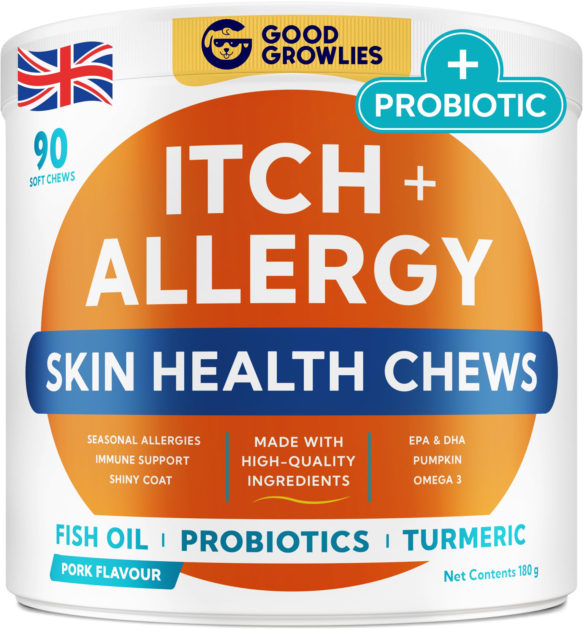Itchy Dog Skin Relief & Allergy Support Chews - Skin&Coat, Omega 3 Horse | Made 