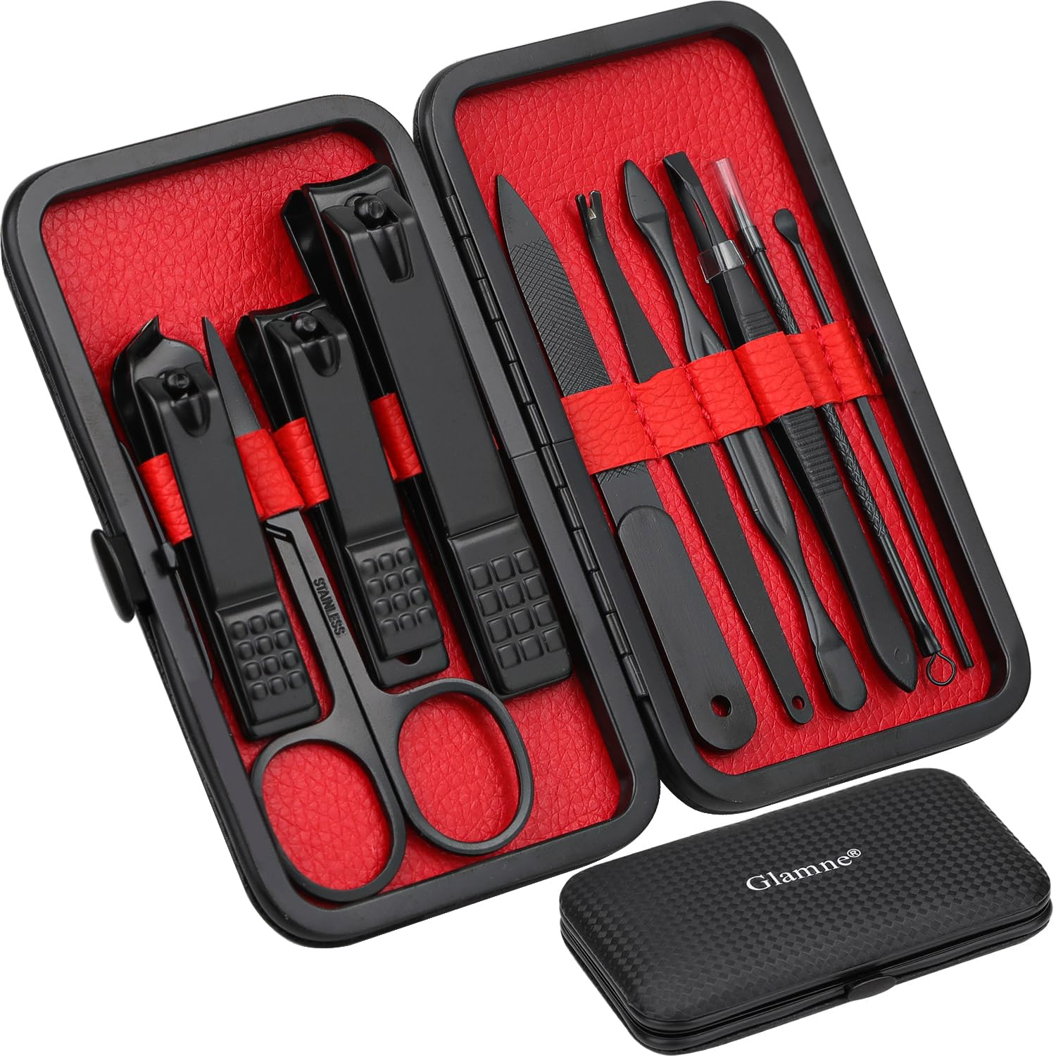 Glamne Manicure Set Nail Clippers Kit Professional Stainless Steel Nail Care Too