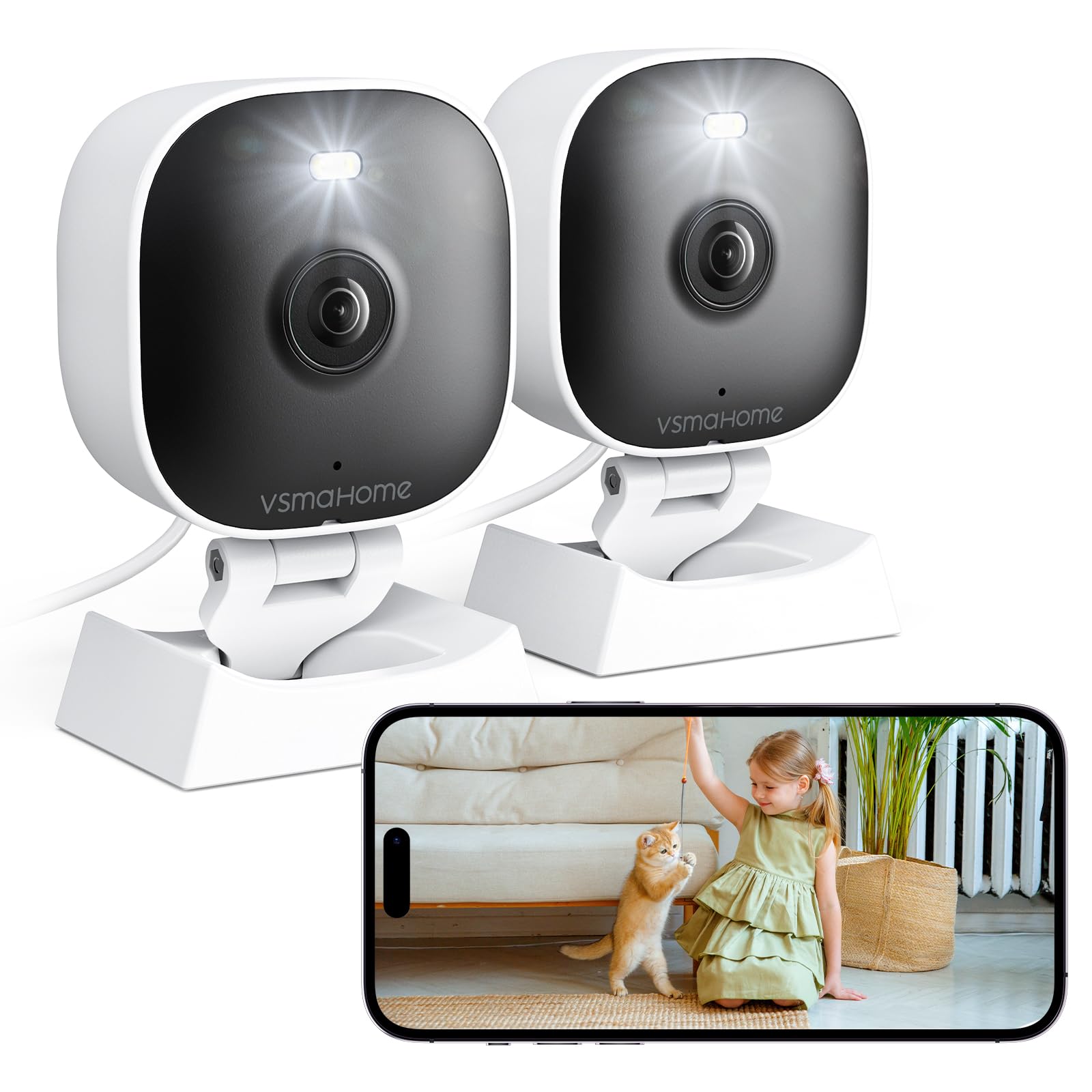 2K Cameras for Home Security Indoor/Outdoor,Inside Cameras for House/Baby/Elder/