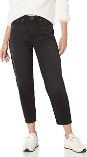 Amazon Essentials Womens High-Rise Relaxed Leg Tapered Ankle Jean