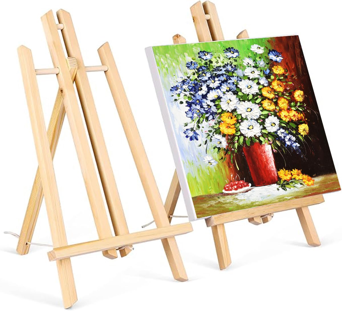 MITUMOMO 2 Pack Tabletop Art Easel Set, 16" Tall Tabletop Easel, Painting Easels
