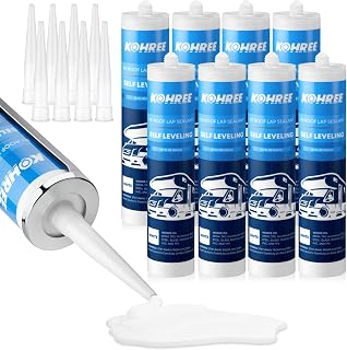 Kohree RV Roof Sealant 8 Pack, Self-Leveling Lap Sealant White
