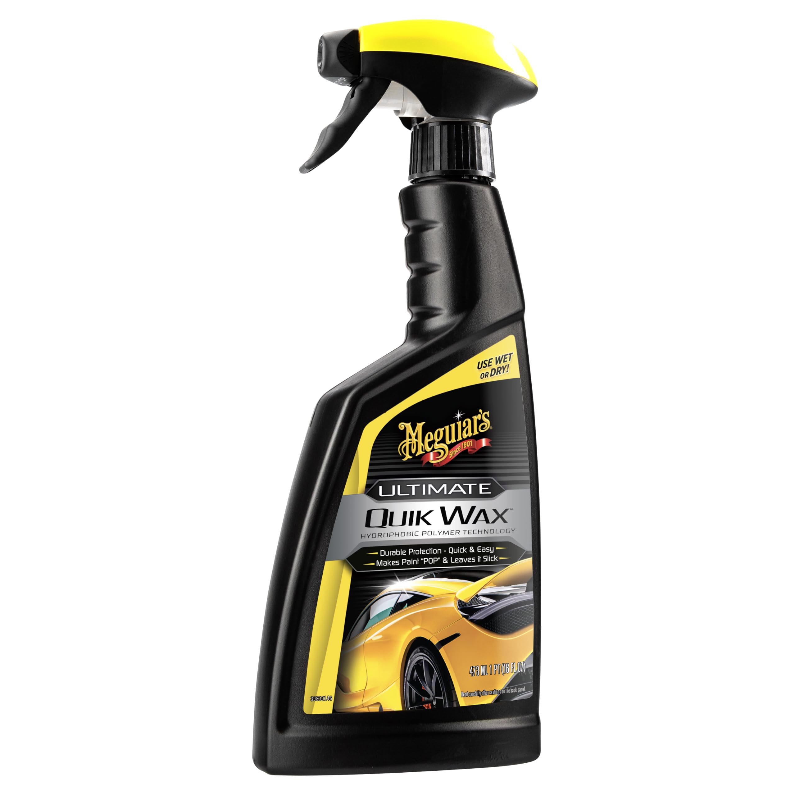 Meguiar’s Ultimate Quik Spray Wax, 473 ml | Advanced Polymer Spray Wax Delivers 