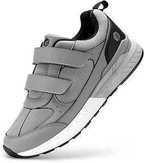 FitVille Diabetic Shoes for Men Adjustable Closure Extra Wide Walking Shoes Men's Wide Width Slip-on Sneakers for Foot Pain Relief Swollen Feet - Rebound Core V8