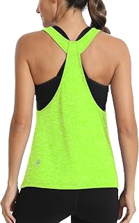 Fihapyli ICTIVE Women's Sleeveless Fitness Tank Top, Open Back Racerback, Training Shirt for Intense Muscle and Gym