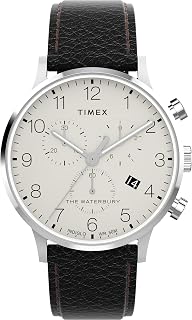 Timex Men's Waterbury Classic Chronograph 40mm Leather Strap Watch