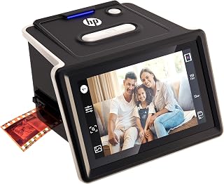 HP FilmScan Touch Screen Film & Slide Scanner Digitizer with 5” LCD Screen, Quickly Convert Negatives & Slides to Digital 22MP JPEG Photos, Compatible with 135, 126 and 110 Film & Slides