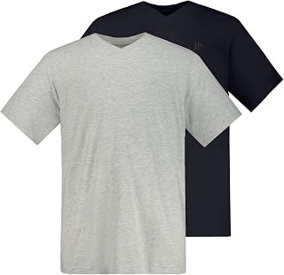 JP 1880 Men's Plus Size L-8XL Basic V-Neck T-Shirt, Up to 8XL 702415