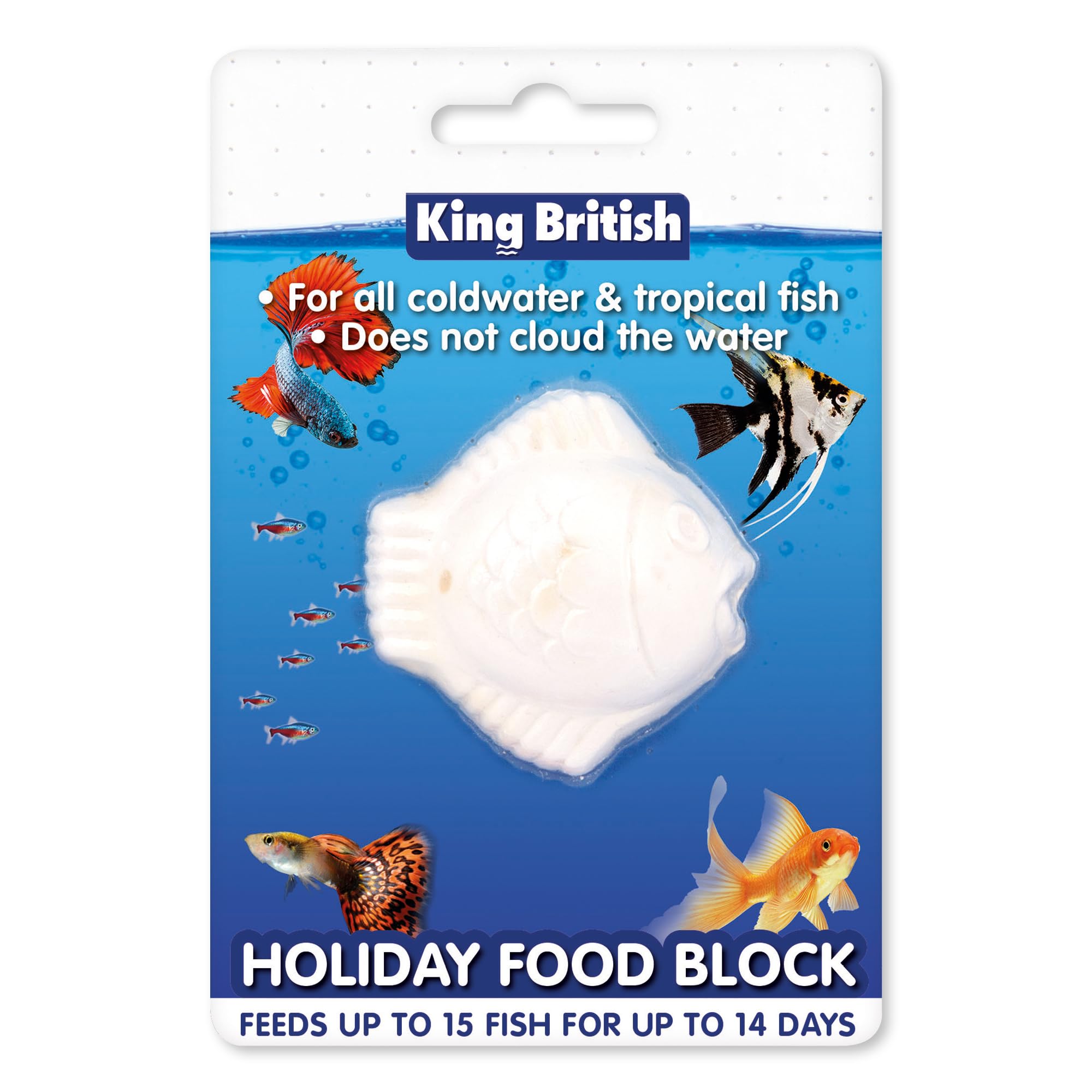 King British – Holiday Block Food – For Coldwater & Tropical Fish – Ideal for Le