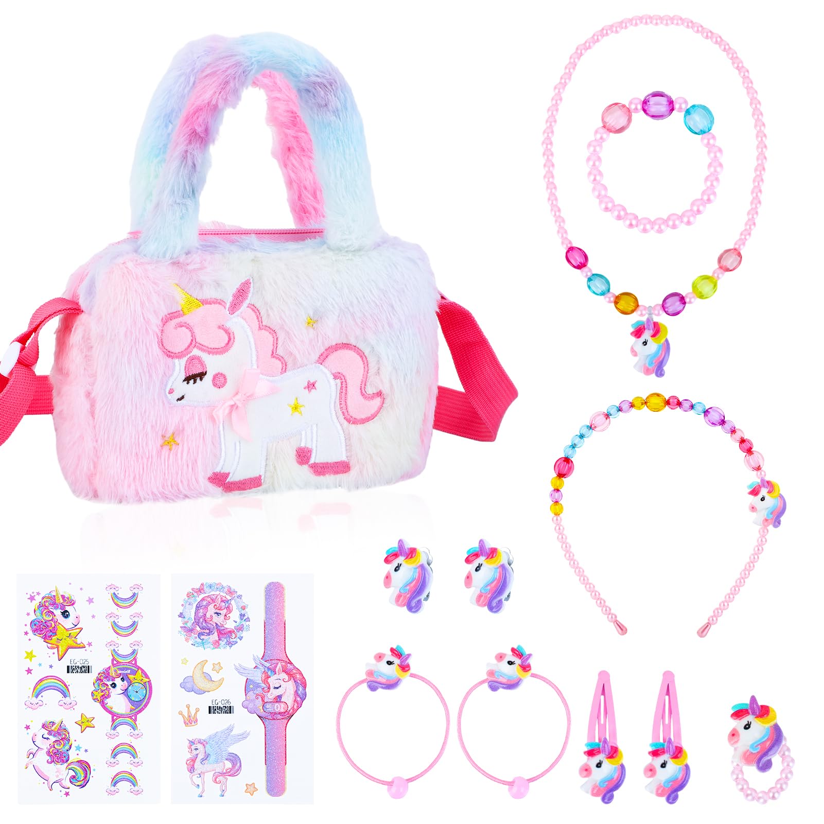 Zuimei Unicorn Jewellery Set for Girls Unicorn Handbag Bracelets Necklaces | Uni