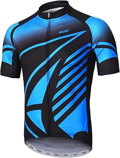 ARSUXEO ZY84 Men's Cycling Jersey Short Sleeve Bright MTB Jersey Breathable Bike T-Shirt