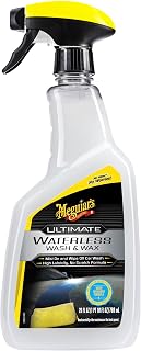 Meguiar's Ultimate Waterless Wash and Wax, 769 ml | No-Scratch Formula Gently Cleans and Adds Wax Protection in One Step with No Hose or Rinsing Needed - G3626EU