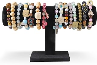RingsTown Velvet T-Bar Bracelet Holder Stand, Jewelry Display for Vendors