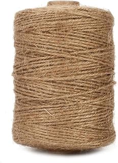 tenn well 1.82mm Jute Twine String, 500 Feet 152M Brown Jute Garden String | for Gift Wrapping, Floristry, Gardening and DIY Crafts Decoration