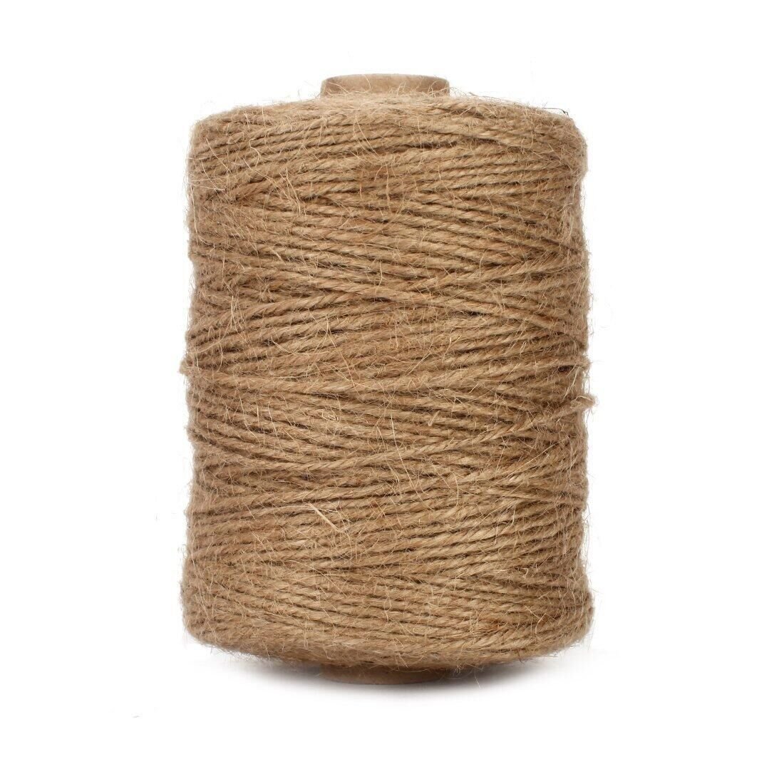 tenn well 1.82mm Jute Twine String, 500 Feet 152M Brown Jute Garden String | for