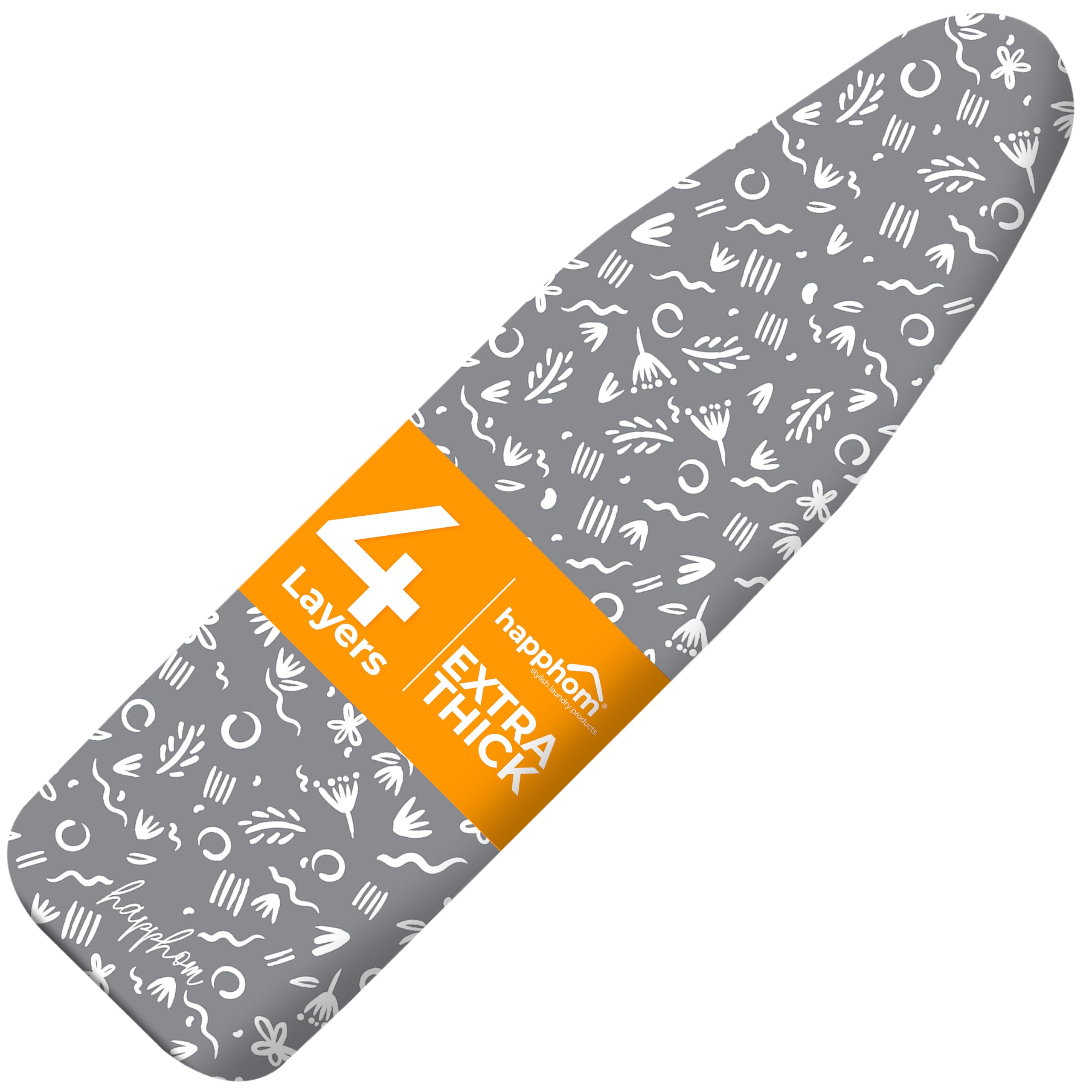 Ironing Board Cover and Pad Extra Thick Heavy Duty Padded 4 Layers, Silver Coate