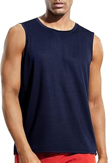 MIER Mens Sleeveless Tank Top Dry Fit Training Muscle Tee Shirt for Running, Athletics, Gym, Sports Training, Breathable