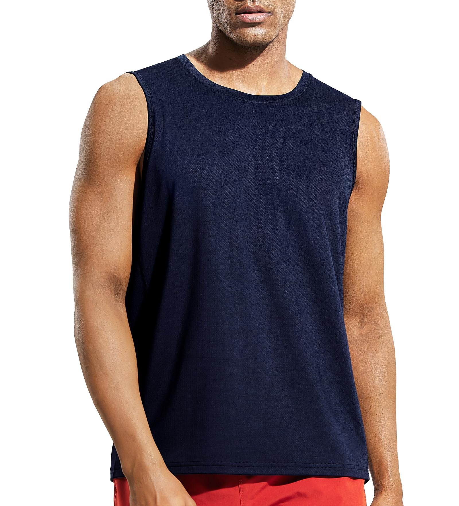 MIER Mens Sleeveless Tank Top Dry Fit Training Muscle Tee Shirt for Running, Ath