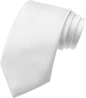 Men's Necktie 3.15" Solid Tie Pure Color Classic Mens Necktie, Premium Formal Black Ties for Men