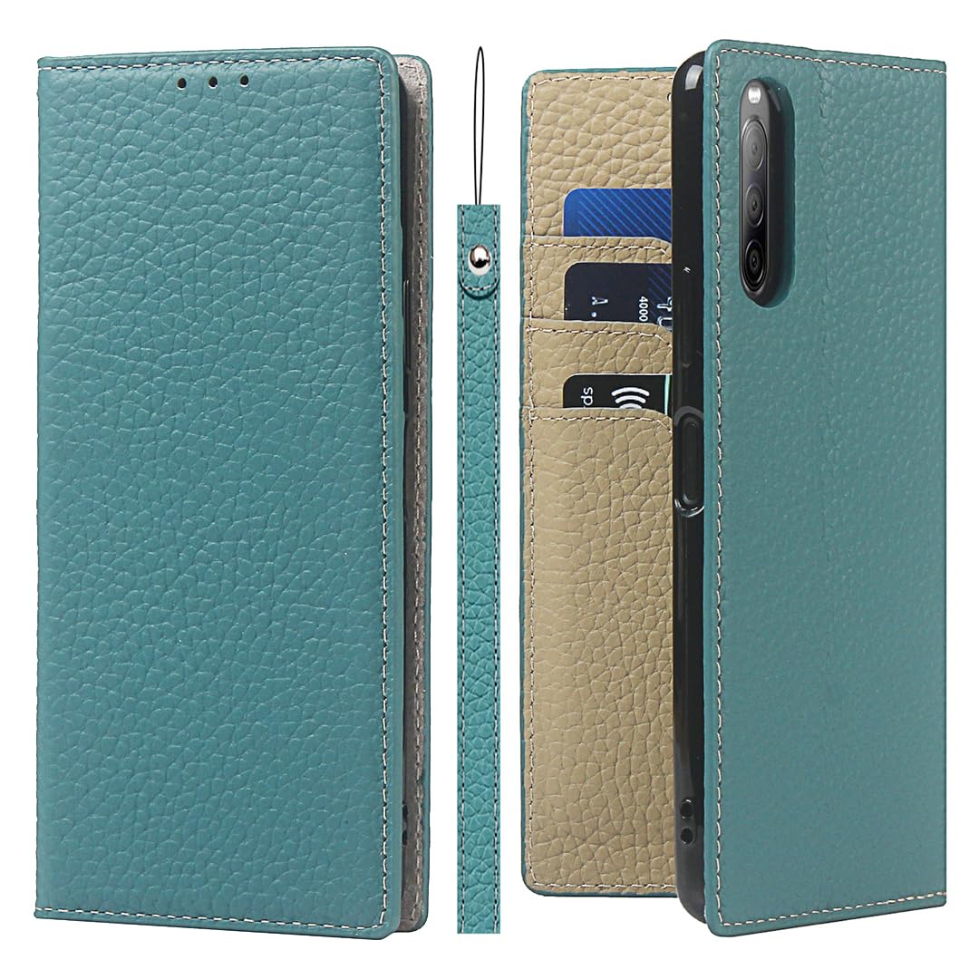 Havaya Compatible SO-41A Case, Xperia10II Case, wallet-style, Genuine Leather, S