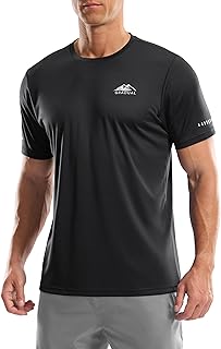 Men's UPF 50+ Sun Protection Swim Shirts Rash Guard Dry Fit Workout Tshirts