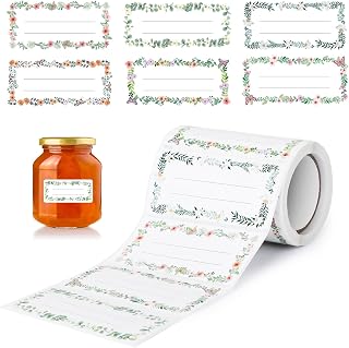 AiQInu 200 x Self-Adhesive Jam Labels, Jam Labels, Jam Labels, for Jam Jars, Spice Jars, Bottles