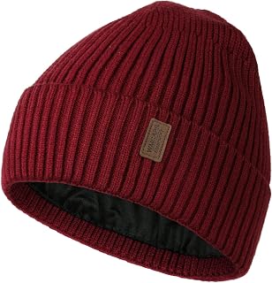 Wmcaps Mens Womens Winter Fleece Lined Beanie Hat Unisex Knitted Cuff Warm Hat