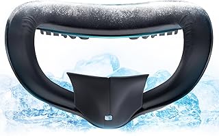 DESTEK Cooling Face Pad for Meta/Oculus Quest 2, Stops Overheating | Cooling Facial interface,Swaps PU Leather for ICE GEL and Breathable Ice Silk,Feels Like Cooling Arm Sleeves on Your Face