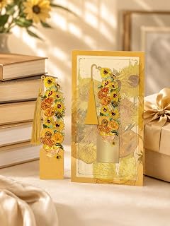 Metal Bookmarks with Tassel, Van Gogh Monet Gold Hollow Bookmark Oil Painting Theme Bookmark for Book Lovers, Writers, Readers for Women and Adults