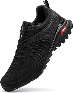 Kricely Men's Walking Shoes Breathable Lightweight Fashion Sneakers Non Slip Sport Gym Jogging Trail Running Shoes