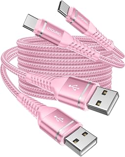 USB A to USB C Cable 3A Fast Charging 10FT, 2Pack USB to USBC Cable for